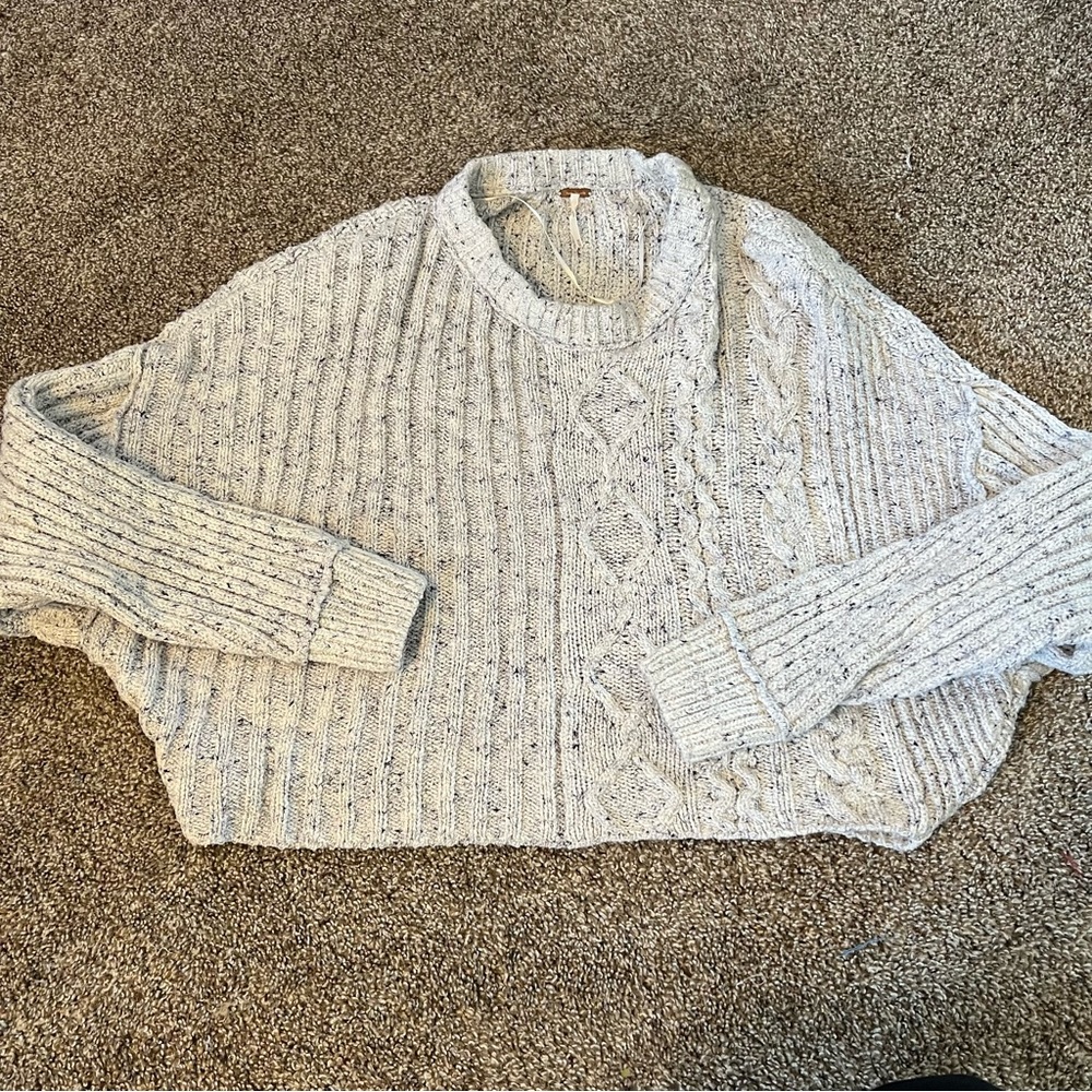 Free People Slouchy Cropped Sweater